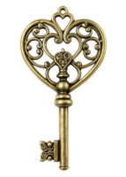Elegant Ornate Heart Key for Decorative Use png