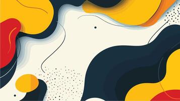 abstract background, shapes in black, yellow vector