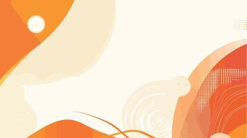 abstract background with flowing orange shapes vector