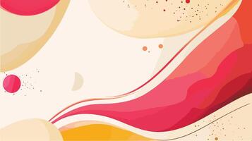 abstract background with yellow and red swirls vector