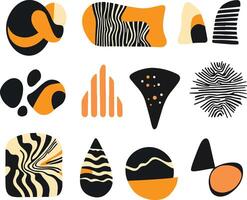 abstract geometric shapes in colors and patterns vector
