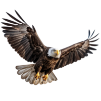 Bald Eagle Flying isolated on transparent background png