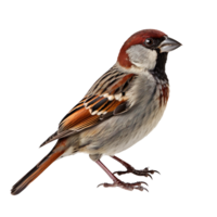 a sparrow isolated on transparent background png