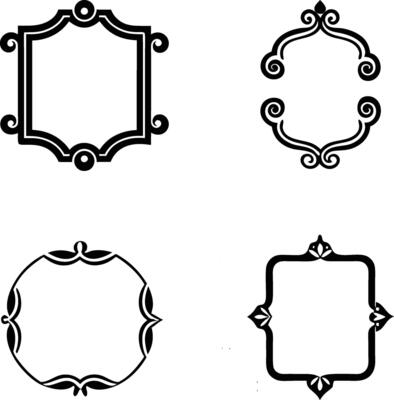 Simple Frame Illustration Design Set