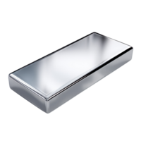 A silver bar isolated on transparent background png