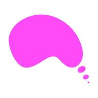 Text bubble. Hand drawn bubble templates for text messages. Colorful cartoon sticker isolated on the white background. Doodle text speech form templates. Blank empty pink speech bubble. Cloud. vector