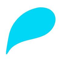 Text bubble. Hand drawn bubble templates for text messages. Colorful cartoon sticker isolated on the white background. Doodle text speech form templates. Blank empty blue speech bubble. A Drop. vector