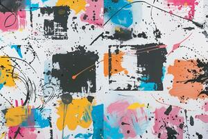 Vibrant color multicolor splashed background vector