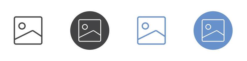 Image icon Flat set in black and white color vector