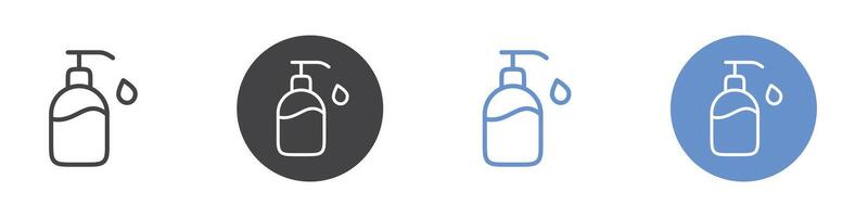 Handwash icon Flat set in black and white color vector