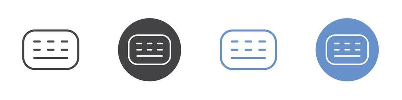 Keyboard icon Flat set in black and white color vector