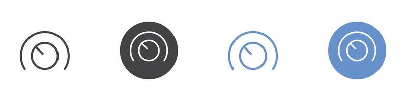 Dial low icon Flat set in black and white color vector