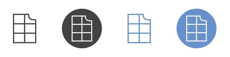 Chocolate icon Flat set in black and white color vector