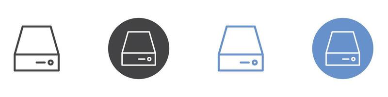CPU icon Flat set in black and white color vector