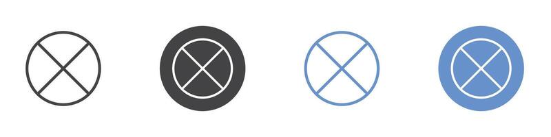 Circle Quarters icon Flat set in black and white color vector