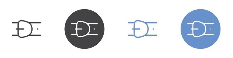 Belt icon Flat set in black and white color vector
