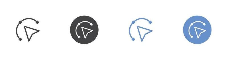 Anchor icon Flat set in black and white color vector