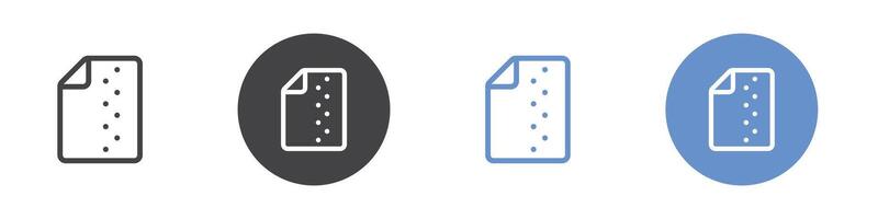 File zip icon Flat set in black and white color vector