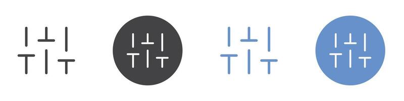Setting icon Flat set in black and white color vector