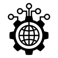 Technology tech innovation icon symbol. Outline illustration vector