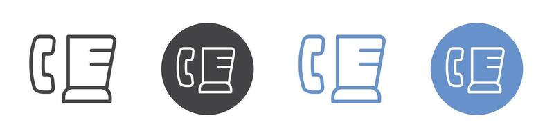 Blender phone icon Flat set in black and white color vector