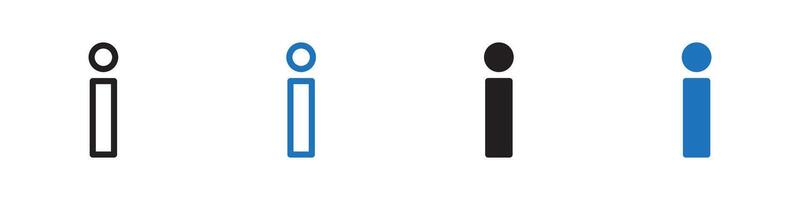 Info icon set outline vector