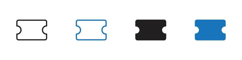 Ticket icon set outline vector