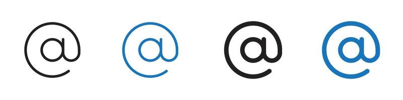 At icon set outline vector