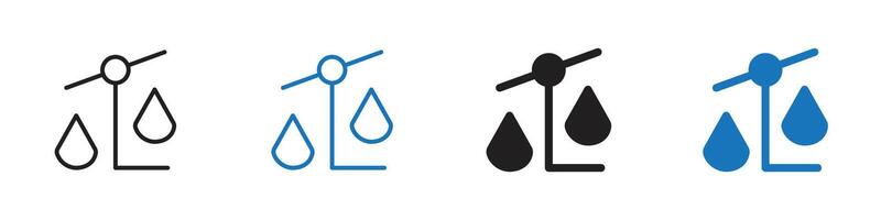 Scale icon set outline vector