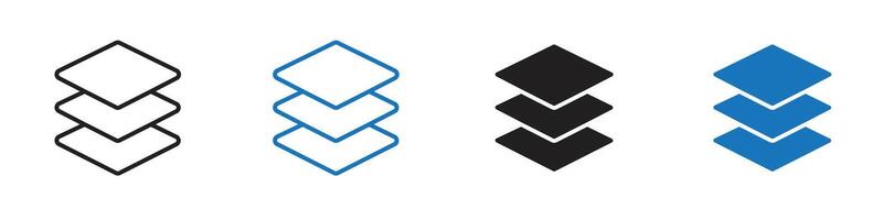 Stack icon set outline vector