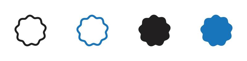 Badge icon set outline vector