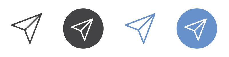 Share icon Flat set in black and white color vector