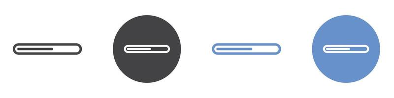 Loading icon Flat set in black and white color vector