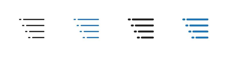 Menu icon set outline vector