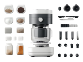 Automated Coffee Maker with Transparent Background, Brew Delicious Coffee with Easy-to-Use Features and a Sleek Design png