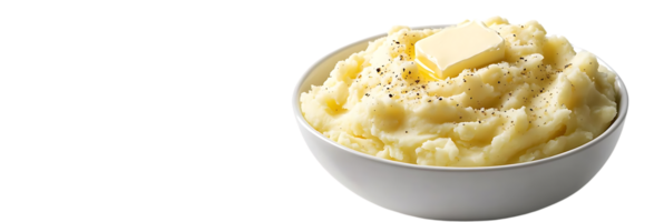 Mashed Potatoes with Butter, Pepper, and a Transparent Background png