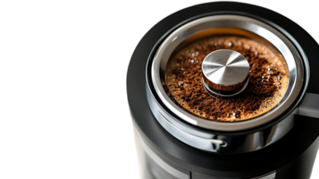 Brewing Delicious Coffee with a Transparent Background, Using a Modern Coffee Maker png
