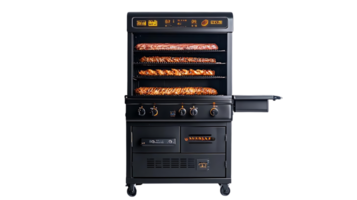 Smart Smoker with Transparent Background, Perfect for Grilling Ribs, Pork, and Brisket with a Temperature Control System png