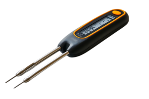 Digital Meat Thermometer with Probe for Accurate Cooking Temperature Monitoring, Transparent Background,  Food Cooking Thermometer with LCD Display,  Digital Thermometer with Dual Probes, Thermometer with Stainless Steel Probes for Barbecue, Meat Thermome png