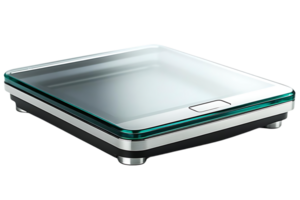 Sleek and Modern Digital Kitchen Scale with a Transparent Background, for Accurate Weighing and Stylish Design png