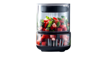 Chopping Tomatoes and Basil with a Transparent Background Food Processor png