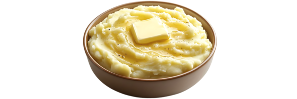 Mashed Potatoes with Butter and a Transparent Background png