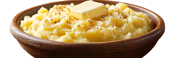 Creamy Mashed Potatoes with Butter and Pepper, A Delicious Side Dish with a Transparent Background png