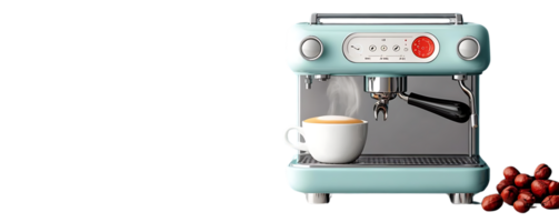 Brewing Delicious Coffee with a Retro-Inspired Espresso Machine, a Perfect Combination of Style and Function with a Transparent Background png