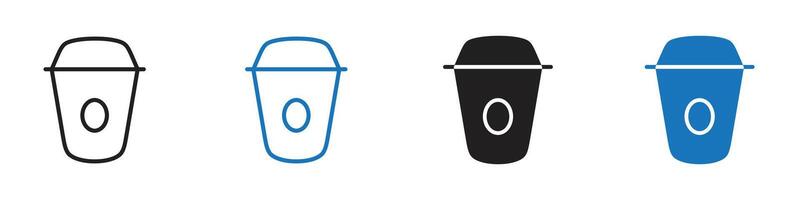 Coffee icon set outline vector