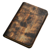 Rustic Wood Grain Notebook with Transparent Background - Perfect for Writing, Drawing, and Journaling with a Unique, Vintage Look png