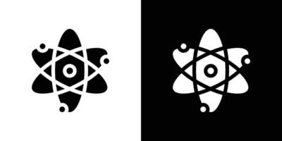 Atom scientific icon Flat fill set collection vector