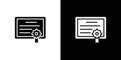 Certificate icon Flat fill set collection vector
