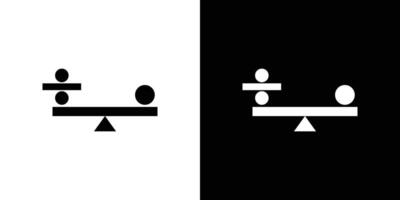 balancing icon Flat fill set collection vector