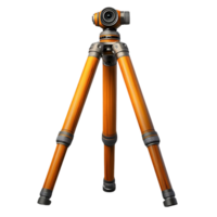 en bois trépied pour caméra avec transparent arrière-plan, pour la photographie et vidéographie, avec une professionnel regarder, poids léger et durable, facile à porter png